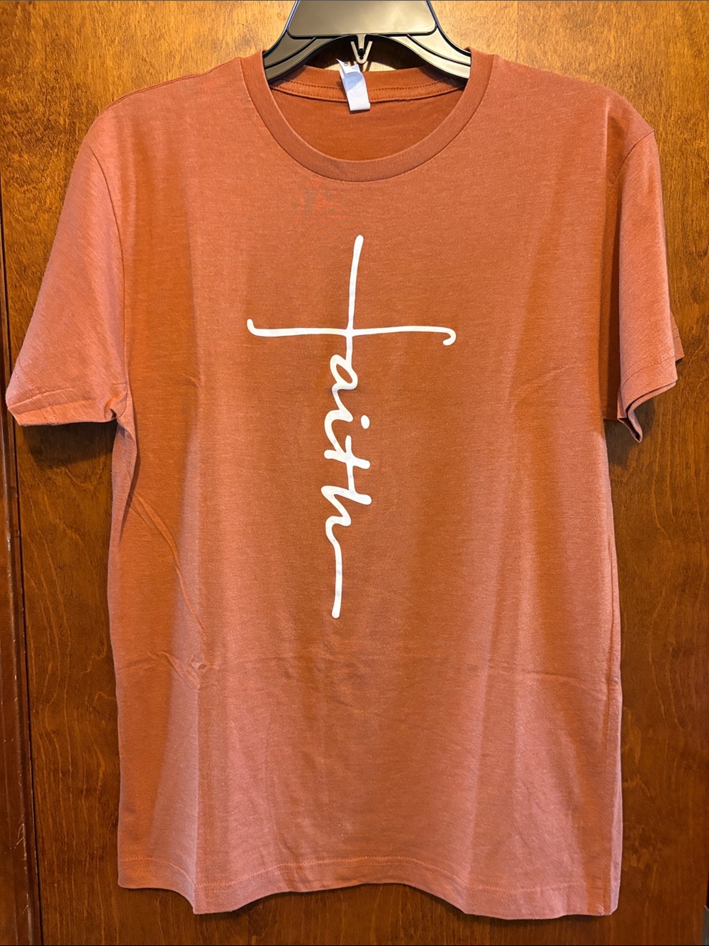 Women’s Rust Orange ‘Faith' Graphic Tee